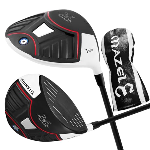 MAZEL Titan-Golfschläger für Herren, Fahrer-Golfschläger mit Fahrerabdeckungen, Rechtshänder, 460 cc von MAZEL