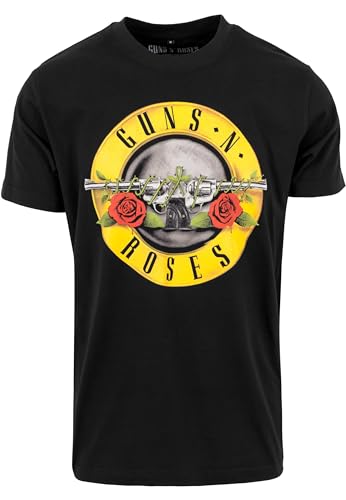 MERCHCODE Herren Guns N' Roses Logo Tee T-shirt, Schwarz, XS von MERCHCODE