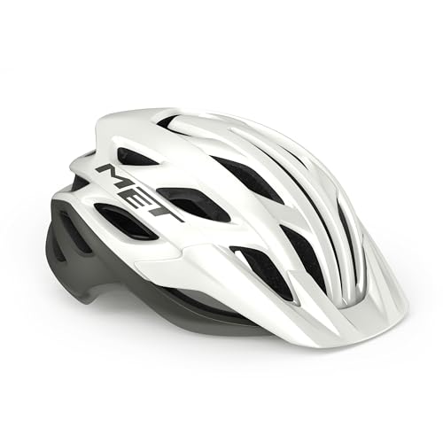 MET Sport Helm Veleno, Weiß/Grau (Mehrfarbig), L von MET