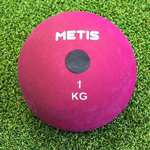 METIS Indoor/Outdoor Gummi Kugelstossen [5 Gewichte erhältlich] | Kugelstossen Kugel für Leichtathletik | Gummi Kugel für Training für Hochleistungssport (2,72 kg, 1x Kugel) von METIS