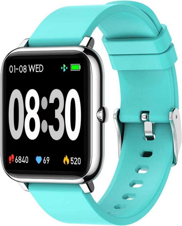 MICGIGI Smartwatch (1,4 Zoll, Andriod iOS), Pulsmesser Schlafmonitor Fitnesstracker mit Stoppuhr Fitnessuhr von MICGIGI