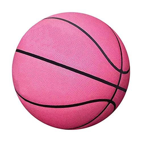 Größe 5, 6, 7 Basketball, PU Weiche Lederkleidung, guter Griff, Geburtstagsgeschenk. Geeignet für den Gebrauch in Innen- und Außenbereich, spezifischer Basketball von Frauen. (6 Farbe),Rosa,Number 7 von MINDCOLLISION