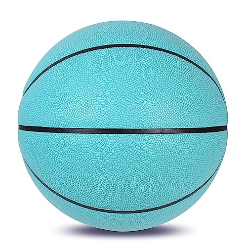 MINDCOLLISION Größe 5/6/7 einfarbiger Basketball, kein Standard rutschfest, verschleißfest, geeignet für Indoor- und Outdoor-Kinderbasketball für Frauen und Erwachsene,Grün,No. 5 von MINDCOLLISION