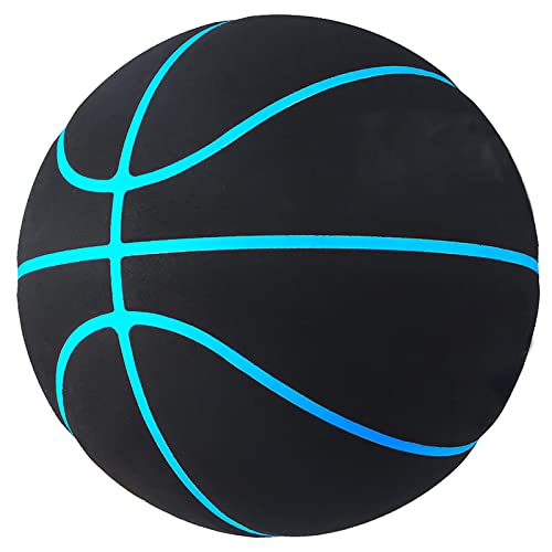 MINDCOLLISION Standard 5/6/7 Basketball, Nicht-Slip- Und Wear-Resistente Mikrofaser-Wildleder, Kein Logoball, Geeignet Als Unterschrift, Geschenk,Blue Edge,No. 7 von MINDCOLLISION