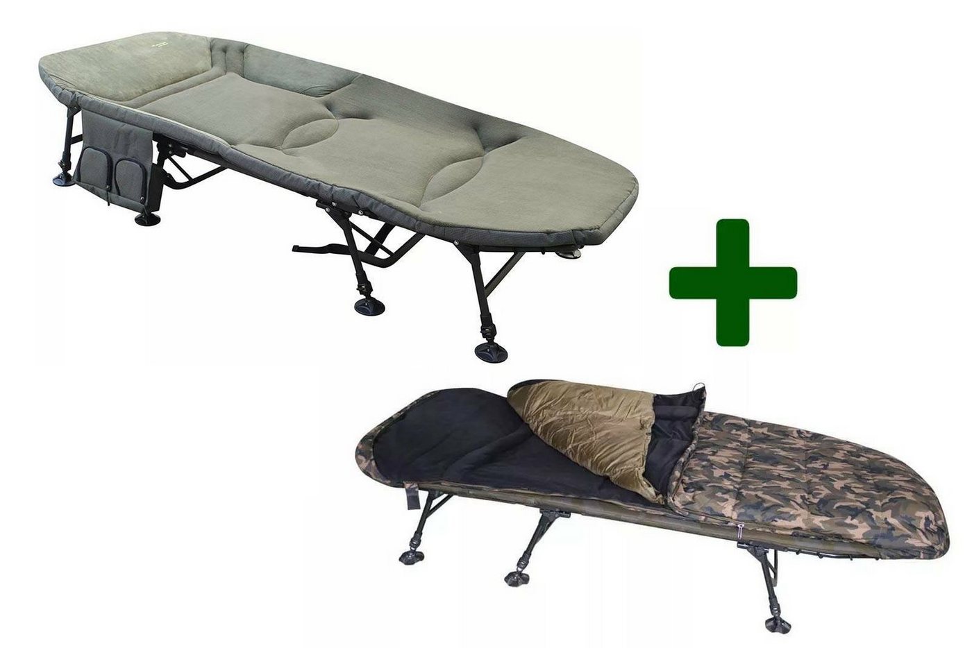 MK Angelsport Angelliege Giant Bedchair plus Fort Knox 2in1 Schlafsack von MK Angelsport