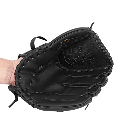 MOEENS Baseball Handschuhe,PU-Leder Baseball Glove Verdickter Softball-Baseballhandschuh 10,5-Zoll-Kind-Teenager-Erwachsener Vollmodell-Infield-Pitcher Baseballhandschuh Softball-Praxis von MOEENS