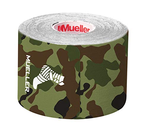 Mueller Pre-Cut Kinesiology Tape, 20 Streifen/Rolle (5cm x 24,75cm) (Camo/Grün) von Mueller
