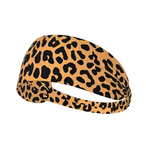 Elastisches Haarband mit Leopardenmuster, Unisex, für Outdoor-Sport, Yoga, Laufen, Fitness von MYGANN