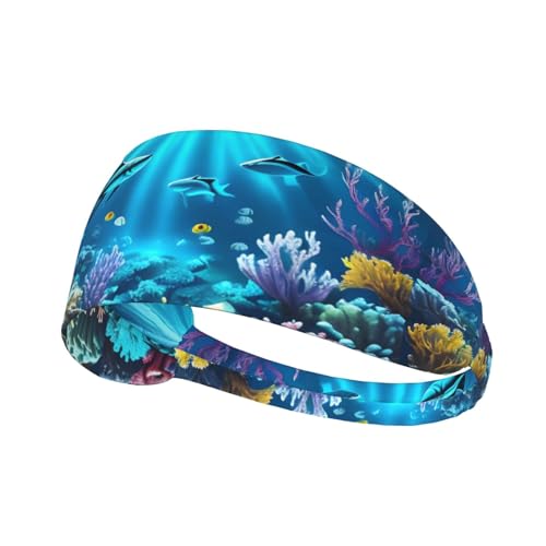 U-Boot-Korallenstrahlen-Haarband, Unisex, elastisch, für Outdoor-Sport, Yoga, Laufen, Fitness von MYGANN