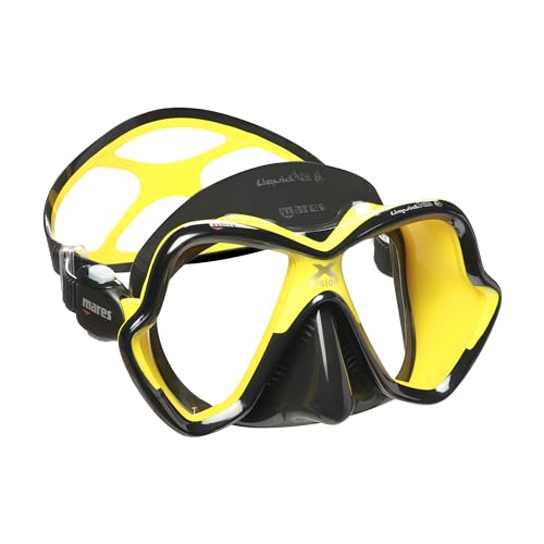 Mares Erwachsene Taucherbrille Mask X-Vision Ultra LS, Schwarz/Gelb, BX, 411052 von Mares
