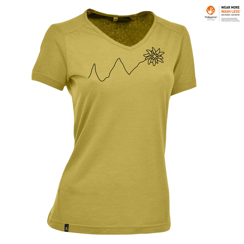 Maul - Eifelsteig Damen Outdoorshirt Wander T-Shirt, gelb von Maul