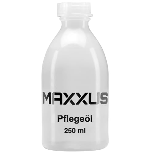MAXXUS Pflegeöl 250ml - 100% aus Silikon, Fettfrei, Geruchsfrei, Farblos, Rückstandslos, inkl. Applikator - Silikonöl, Schmieröl, Silikonspray, Schmiermittel, Gleitmittel für Laufbänder, Fitnessgeräte von Maxxus