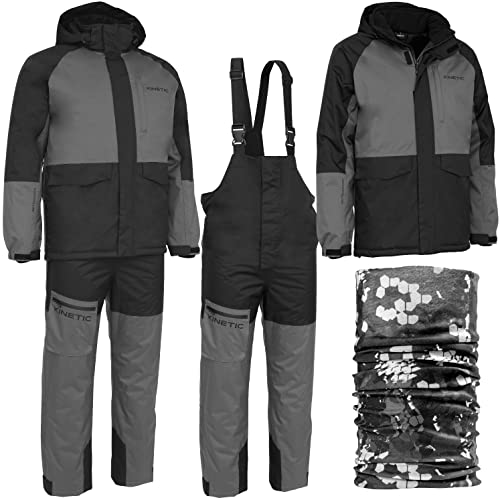 Mega Fishing Kinetic Polar Winter Angelanzug - Thermoanzug Outdoor Anzug 2-Teiler Jacke + Hose + Gratis Multituch (XL) von Mega Fishing