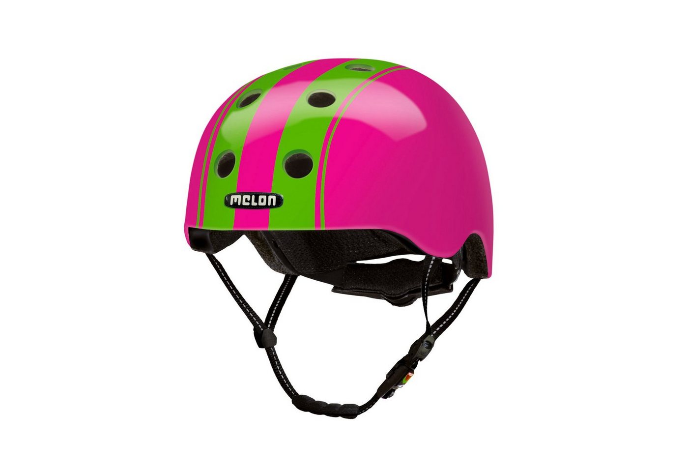 Melon Fahrradhelm Double Green Pink, super leicht, Magnetverschluss, größenverstellbar, mehr als 50 Designs von Melon