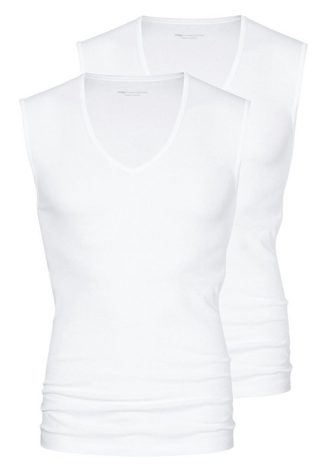 Mey Unterhemd 2er Pack Casual Cotton (Spar-Set, 2-St) Unterhemd / Tanktop - Baumwolle - Körpernahe Passform von Mey