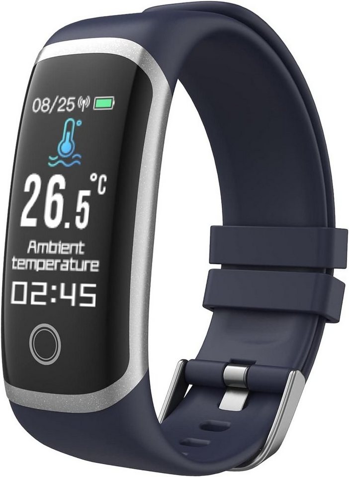 MicLee Smartwatch (0.96 Zoll, Andriod iOS), Armband EKG PPG Blutdruck Monitor Farbbildschirm Uhr Wasserdicht IP67 von MicLee