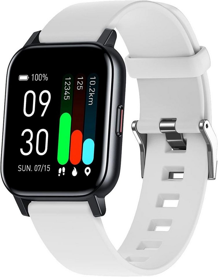 MicLee Smartwatch (1,3 Zoll, Andriod iOS), Fitness Tracker Fitnessuhr Armband Personalisiertes Wasserdicht IP68 von MicLee