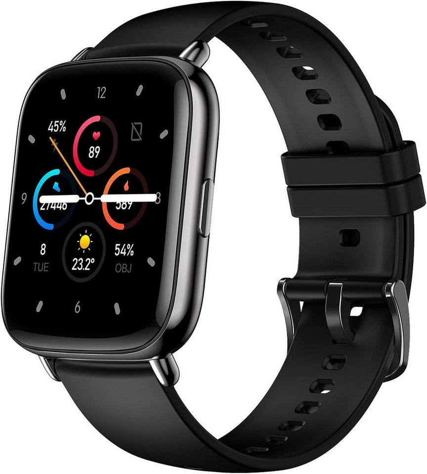 MicLee Smartwatch (1,69 Zoll, Andriod iOS), Armband EKG PPG Blutdruck Monitor Farbbildschirm Uhr Wasserdicht IP67 von MicLee