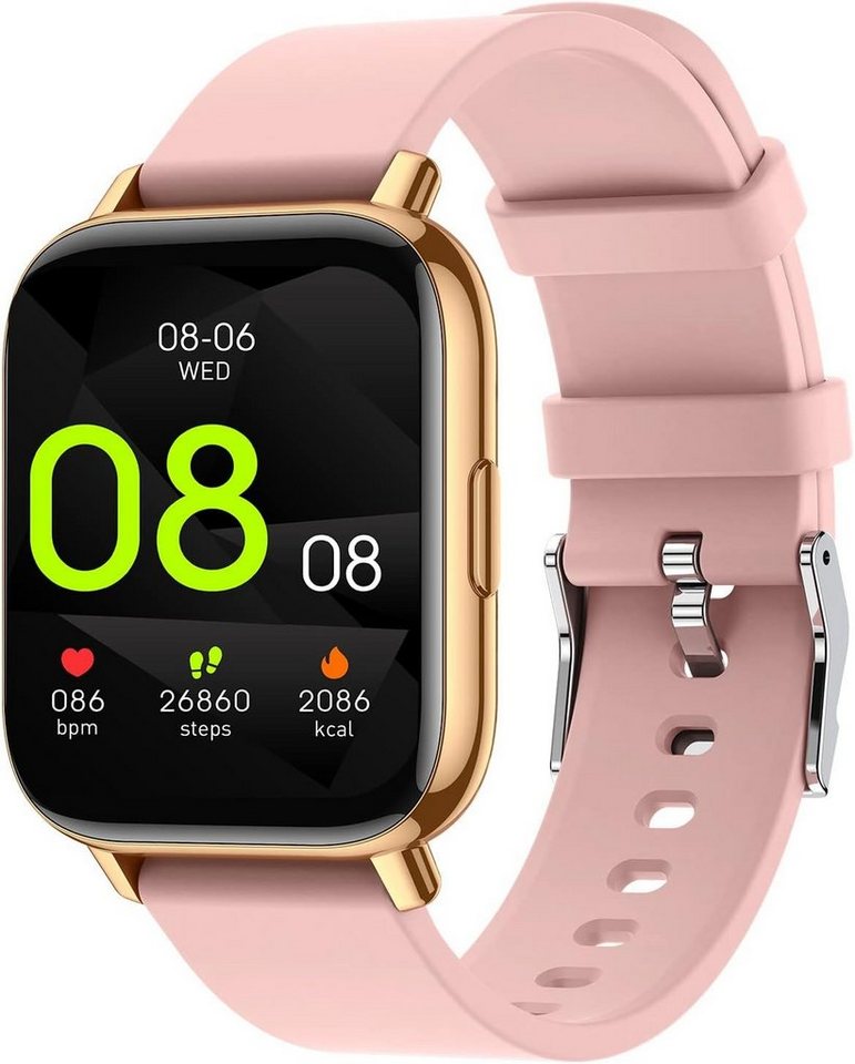 MicLee Smartwatch (1,69 Zoll, Android iOS), Bluetooth Anruf Fitness Tracker Sport Uhr IP68 Wasserdicht Armbanduhr von MicLee