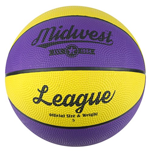 Midwest League Basketball 5 Yellow/Purple von ND Sports