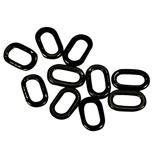 Mikado 25x 4,5mm ovale Vorfachringe Round Rig Rings schwarz matt von Mikado