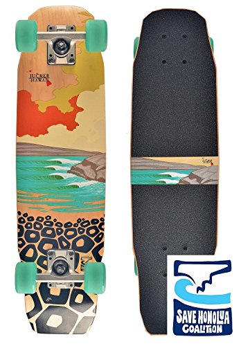 JUCKER HAWAII Skateboard PONO Kick | City Cruiser | Mini Cruiser aus Holz | Skateboard Kinder und Erwachsene| Mini Longboard | WOODYBOARD | Komplettboard von JUCKER HAWAII