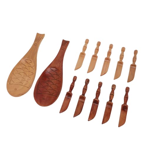 Buttermesser-Set aus Holz, Umweltfreundlich, Multifunktional, 10 Messer, 2 Löffel, Für Gewürzkäse, Marmeladenstreuer von Miskall