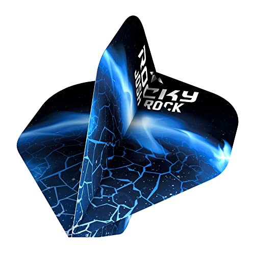 Mission Darts Josh Rock 'Blue Rock' Dart-Flights | 100 Mikron Premium Extra Stark Standard No2 | 1 Set (F3941) von Mission Darts