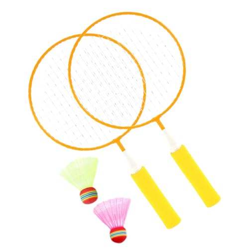 Missmisq Badminton-Set für Kinder,Badminton-Set für Kinder - Schlägersport-Set mit 2 Nylon-Federbällen, Rutschfester Kinder-Badmintonschläger | Ultraleichtes Schlägerübungstraining für professionelle von Missmisq