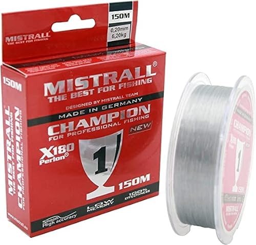 Mistrall Angelschnur Strong Champion 0,12-0,45mm Spule150m stark ! (0,24mm / 8,20kg) von Mistrall