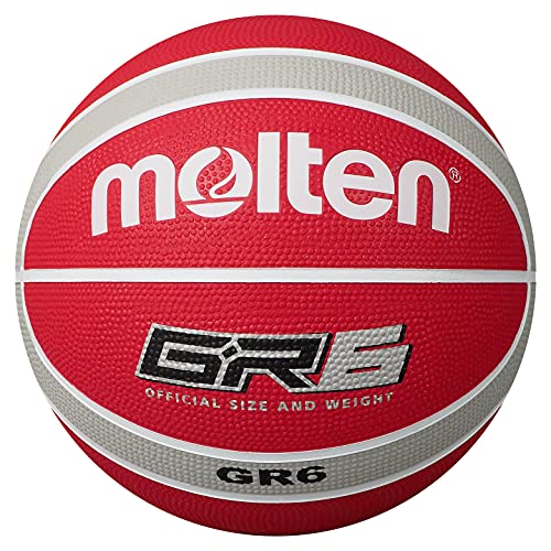 Molten Basketball, Größe 6, Rot/Weiß/silberfarben von Molten