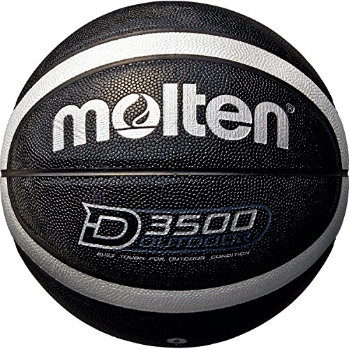 Molten Basketball B6D3500-KS Gr. 6, Schwarz/Silber/Shiny Optic, 6 von Molten