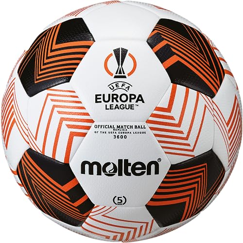 Molten UEFA Europa League 2023/24 Fußball weiß/orange, 5 von Molten
