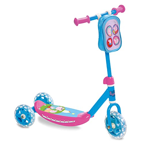 Mondo Toys - My First Scooter PEPPA PIG Scooter Baby 3 Räder mit Tragetasche für Kinder ab 2 Jahren - 28181 von Mondo