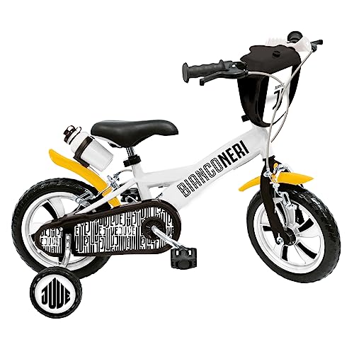 Mondo Toys - F.C. JUVENTUS Fahrrad -Kinder/Mädchen – Größe 12 Zoll – Rollen und Bremse vorne/hinten – 25482 von Mondo