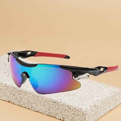 Monnadu Fahrradbrille Sonnenbrille mit polarisierten Gläsern Sport Klar MTB Reitbrille UV-Schutz Mountainbike Sonnenbrille Radfahren Brille Outdoor Sports Eyewear für Baseball Laufen Grün von Monnadu