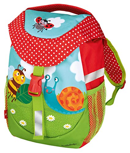 moses 16112 Krabbelkäfer Rucksack für Kinder | Kindergartentasche mit Brustgurt | Für Mädchen und Jungen Kinder-Rucksack, 30 cm, Bunt von moses