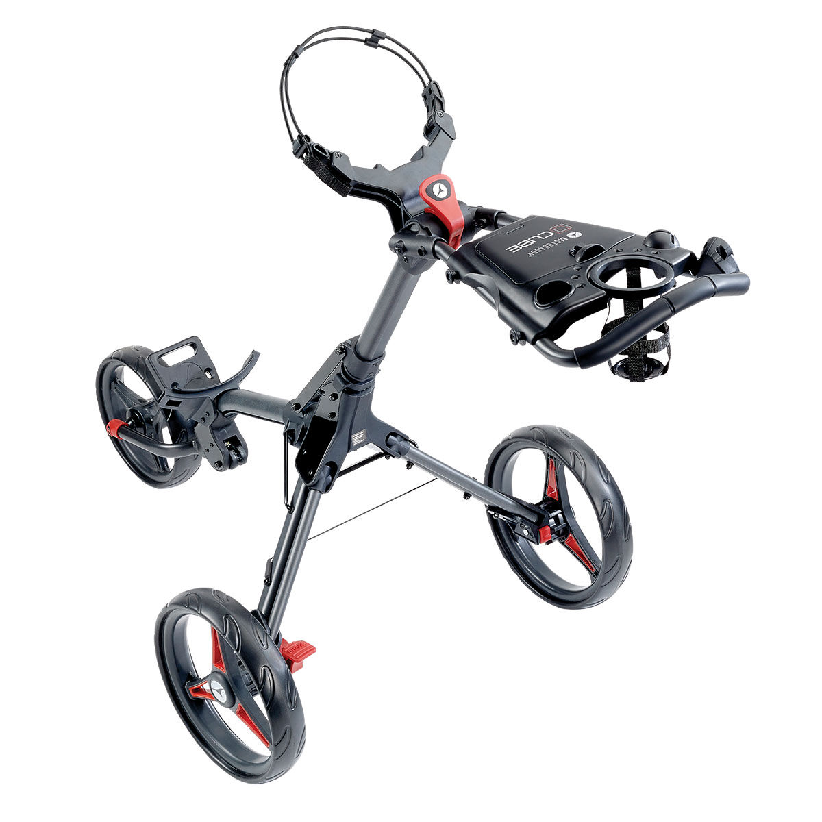 Motocaddy Black Adjustable CUBE Push Golf Trolley, Size: 560x365x440mm | American Golf von Motocaddy
