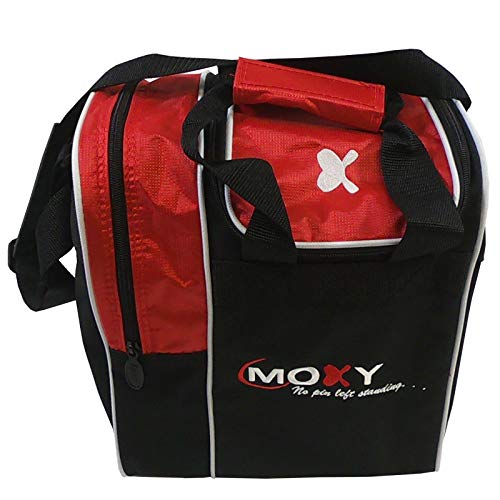Moxy Unisex-Erwachsene Strike Bowlingtasche, Rot/Schwarz Dies ist eine einzelne Tasche Bowling Products. Für 1 Bowlingball, Schuhe und Zubehör, 1 Ball von Moxy
