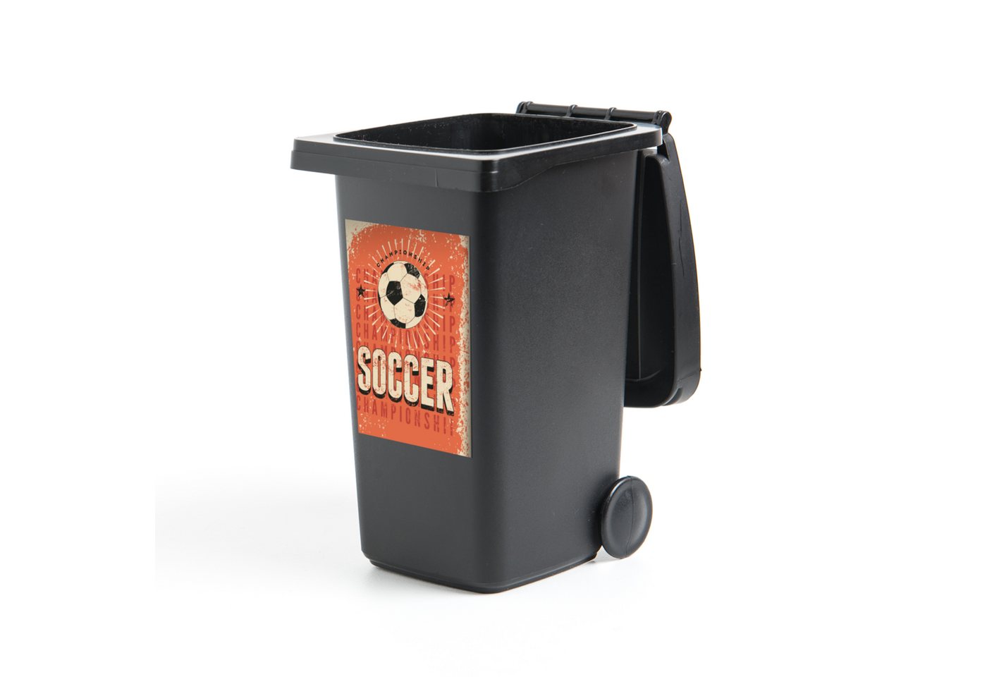 MuchoWow Wandsticker Zitate - Fußball - Meisterschaft - Fußball - Vintage - Sport (1 St), Mülleimer-aufkleber, Mülltonne, Sticker, Container, Abfalbehälter von MuchoWow