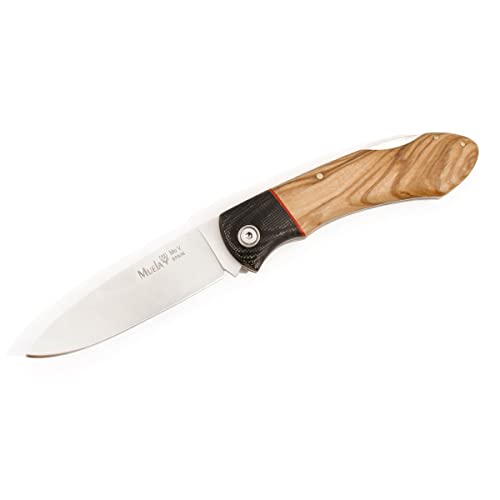 Muela Unisex – Erwachsene Taschenmesser Olivenholz Messer, Silber, one Size von Muela
