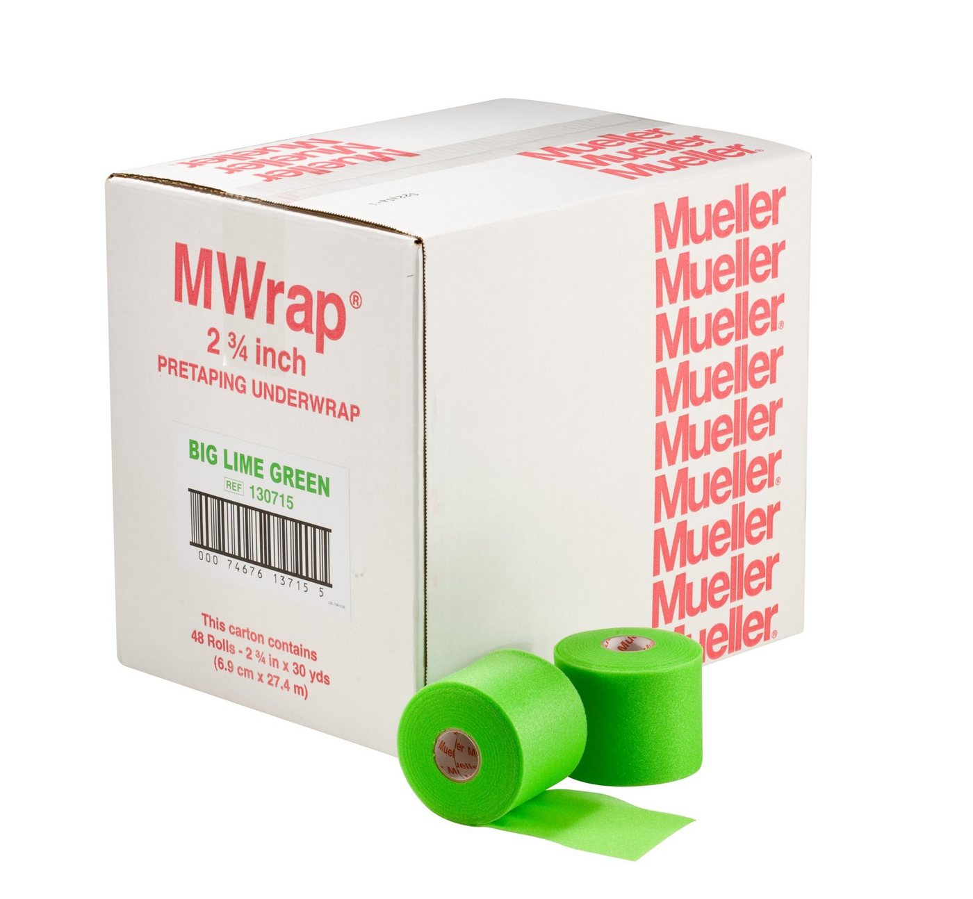 Mueller Sports Medicine Fixierpflaster M-Wrap farbig 7cm x 27,5m 48er-Karton nicht selbstklebende Fixierbinde von Mueller Sports Medicine