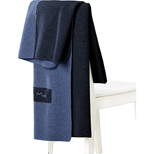 Mufflon Erwachsene (Unisex) Blanket Logo Decke Blau 200 x 140 cm von Mufflon