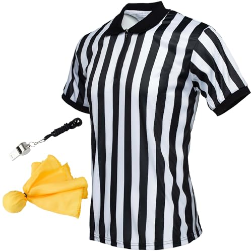 Murray Sporting Goods Schiedsrichter-Shirt-Set, Schiedsrichter-Shirt, Flagge und Pfeife, perfektes Halloween-Kostüm (groß) von Murray Sporting Goods