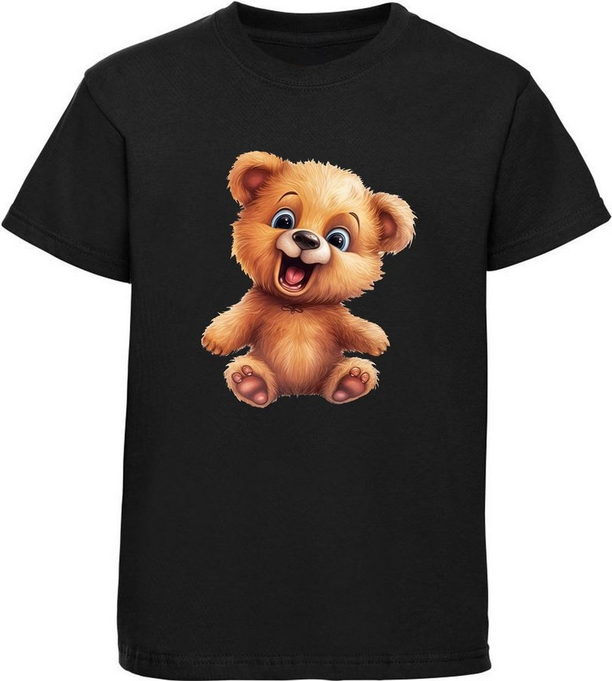 MyDesign24 T-Shirt Kinder Wildtier Print Shirt bedruckt - Baby Teddybär Baumwollshirt mit Aufdruck, i268 von MyDesign24