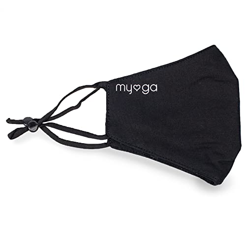 Myga Gesichtsbedeckung aus Bambus, einfarbig, Schwarz / Anthrazit von Myga