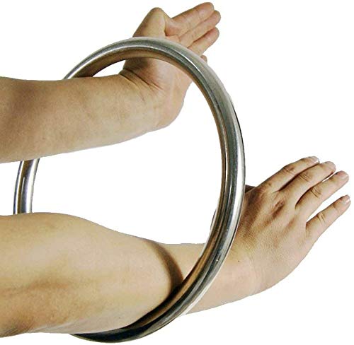 N / C Das Neueste Trainingsgerät Für Handkrafttraining, Wing Chun Kung Fu Edelstahl-Trainingsring, 21,5 cm Innendurchmesser, Silber von N / C