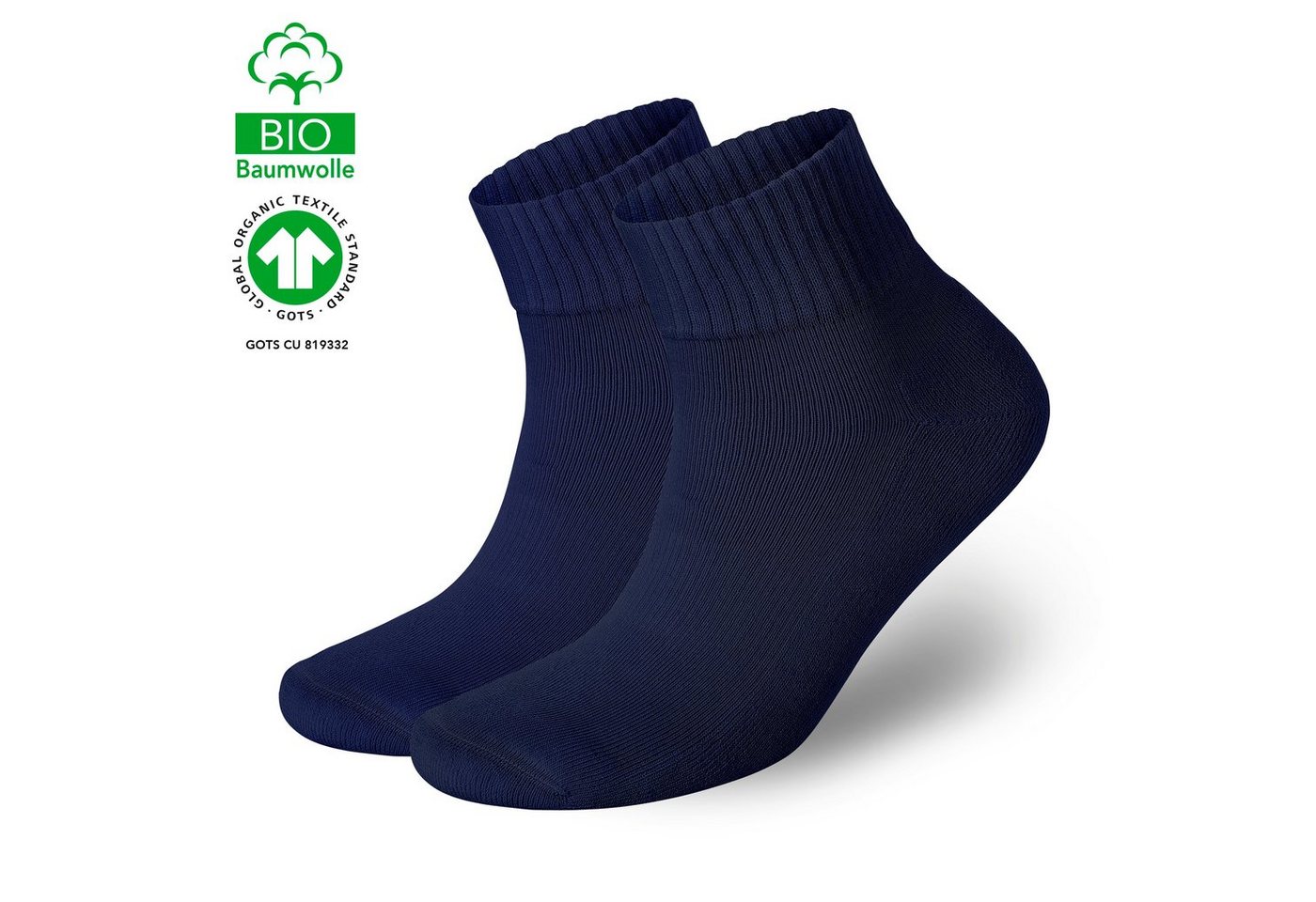 NAHLE Arbeitssocken 24 Paar Bio-Baumwolle Sneaker Socken für Damen & Herren Sportsocken (24-Paar) atmungsaktiv - gepolsterte Ferse und Sohle - kein Schwitzen von NAHLE