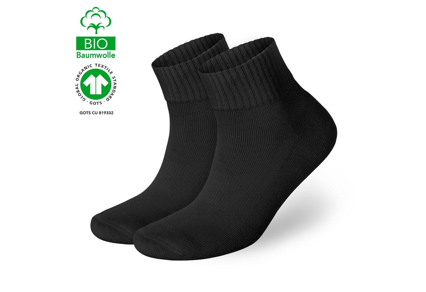 NAHLE Arbeitssocken 24 Paar Bio-Baumwolle Sneaker Socken für Damen & Herren Sportsocken (24-Paar) atmungsaktiv - gepolsterte Ferse und Sohle - kein Schwitzen von NAHLE