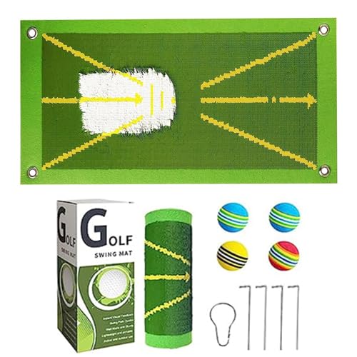 Golf-Übungsmatten - rutschfeste Schlagmatten mit Gummisohle zum Golfen - Golf-Pad mit Schwungerkennung, tragbare Golf-Schlagmatte für Chips, Putts, drinnen von NAIYAN